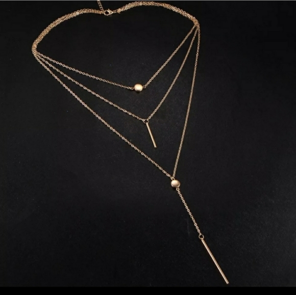 NEW Goldtone Layered Necklace - Picture 4 of 4